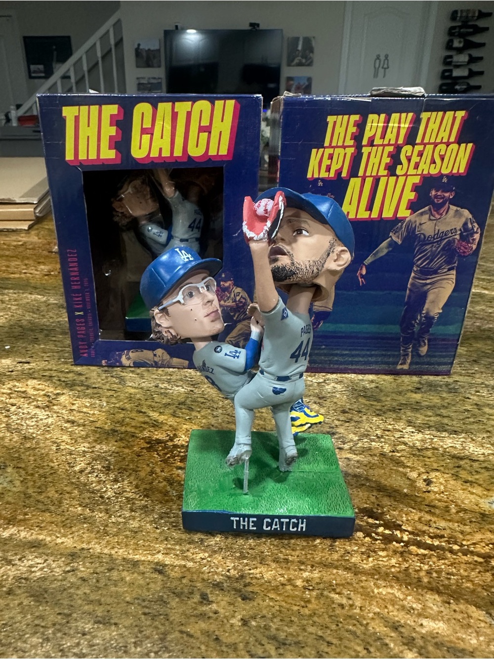 The Catch Baseball Bobblehead Dodgere- Blue/White